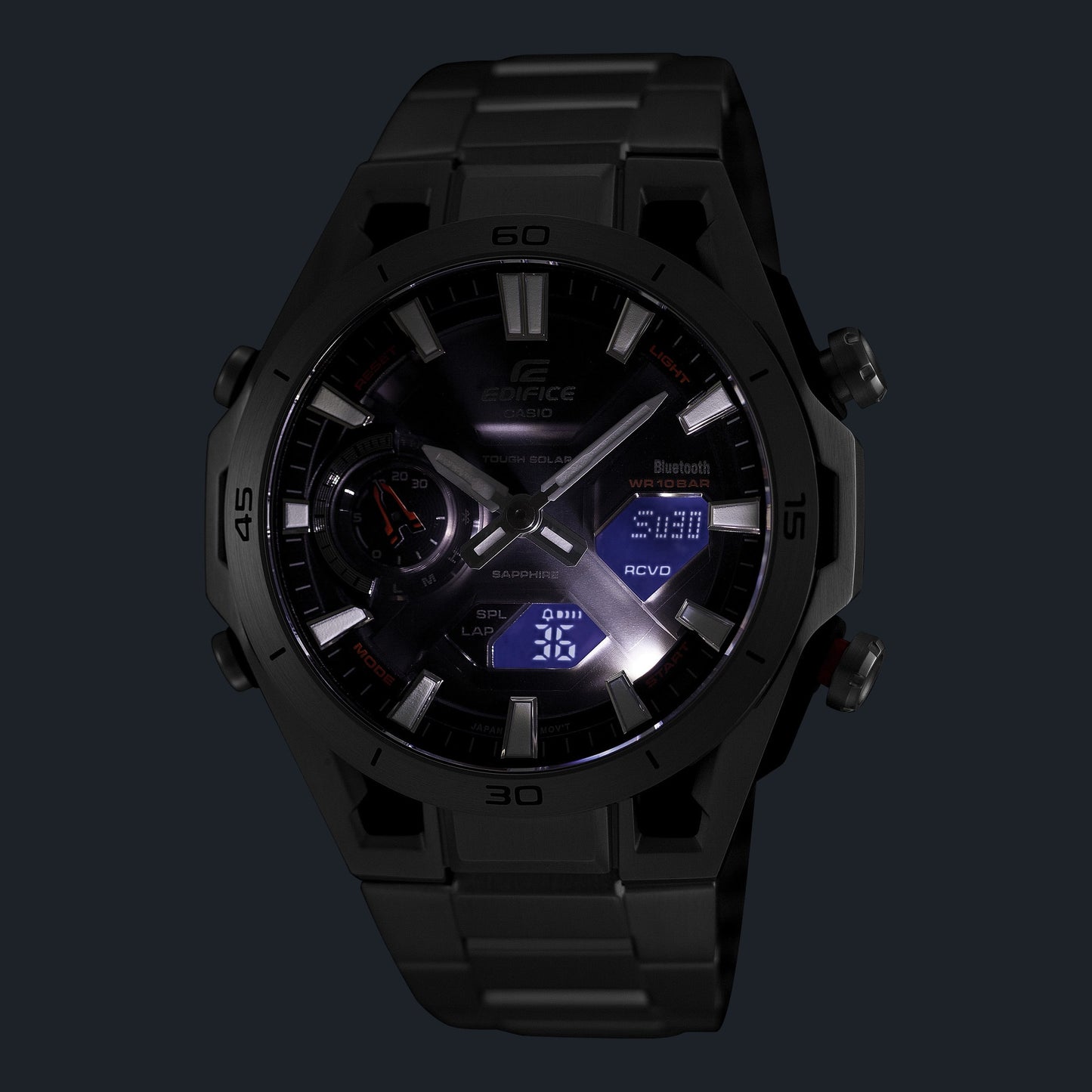 Casio EDIFICE SOSPENSIONE ECB-2300YD-1AJF — Bluetooth Tough Solar Sapphire Glass