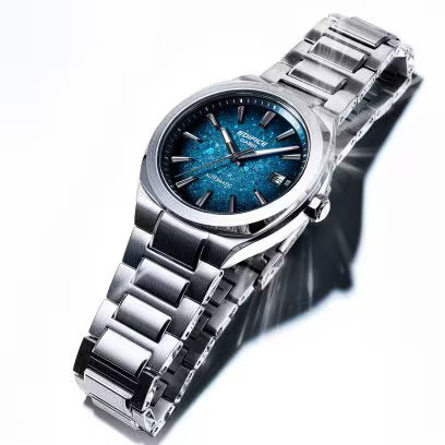 Casio EDIFICE EFK-200D-2AJF AUTOMATIC — Sapphire Glass See-Through Back Mechanical Stainless Steel