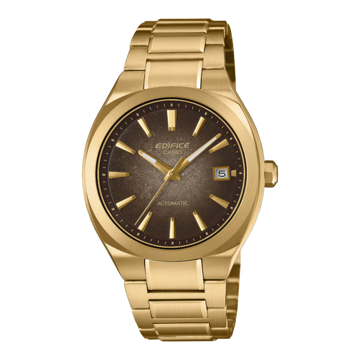 Casio EDIFICE EFK-200DG-5AJF AUTOMATIC — Gold IP Sapphire Glass See-Through Back Mechanical