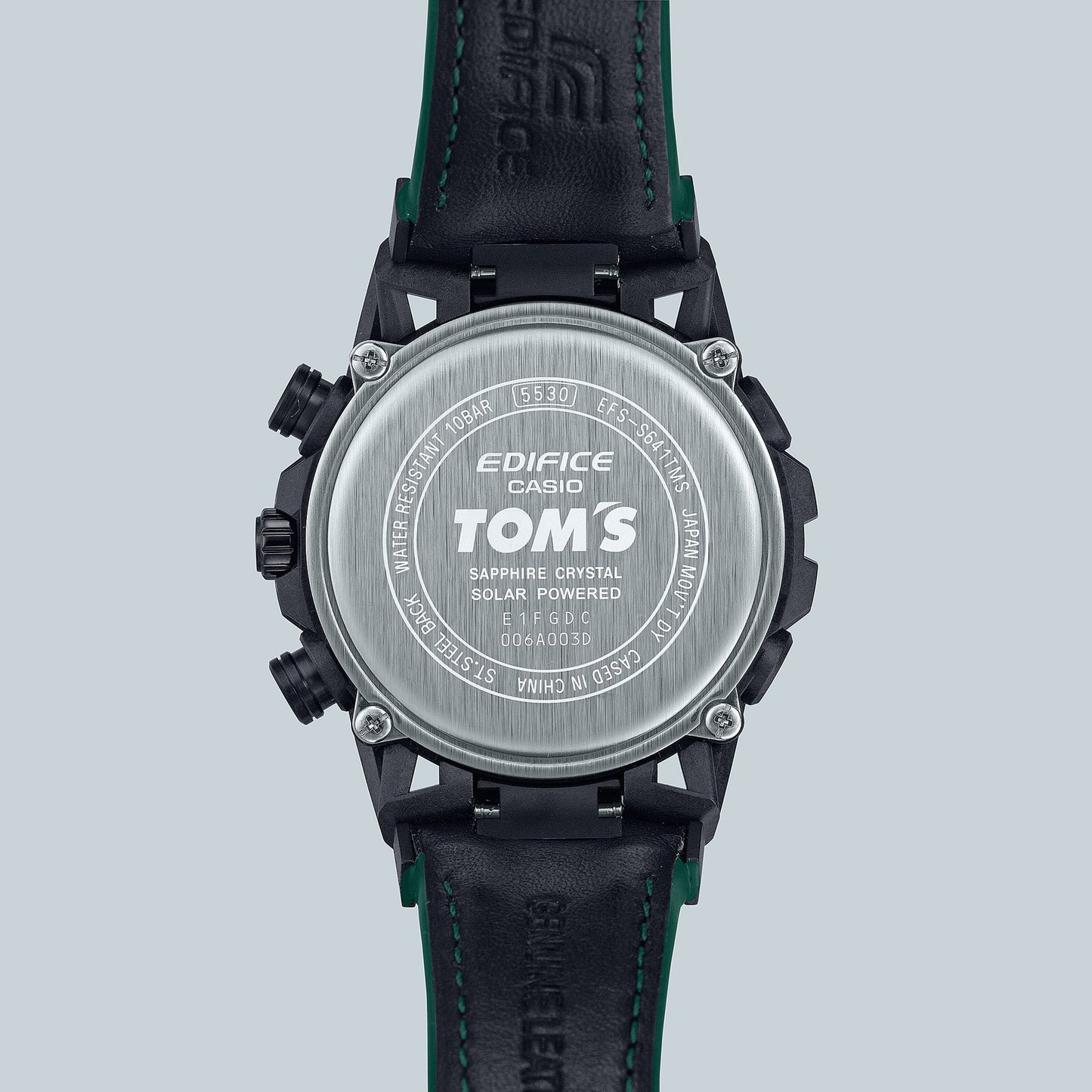 Casio EDIFICE EFS-S641TMS-1AJR TOM'S 50th Anniversary Edition — Solar Sapphire Glass Leather Band