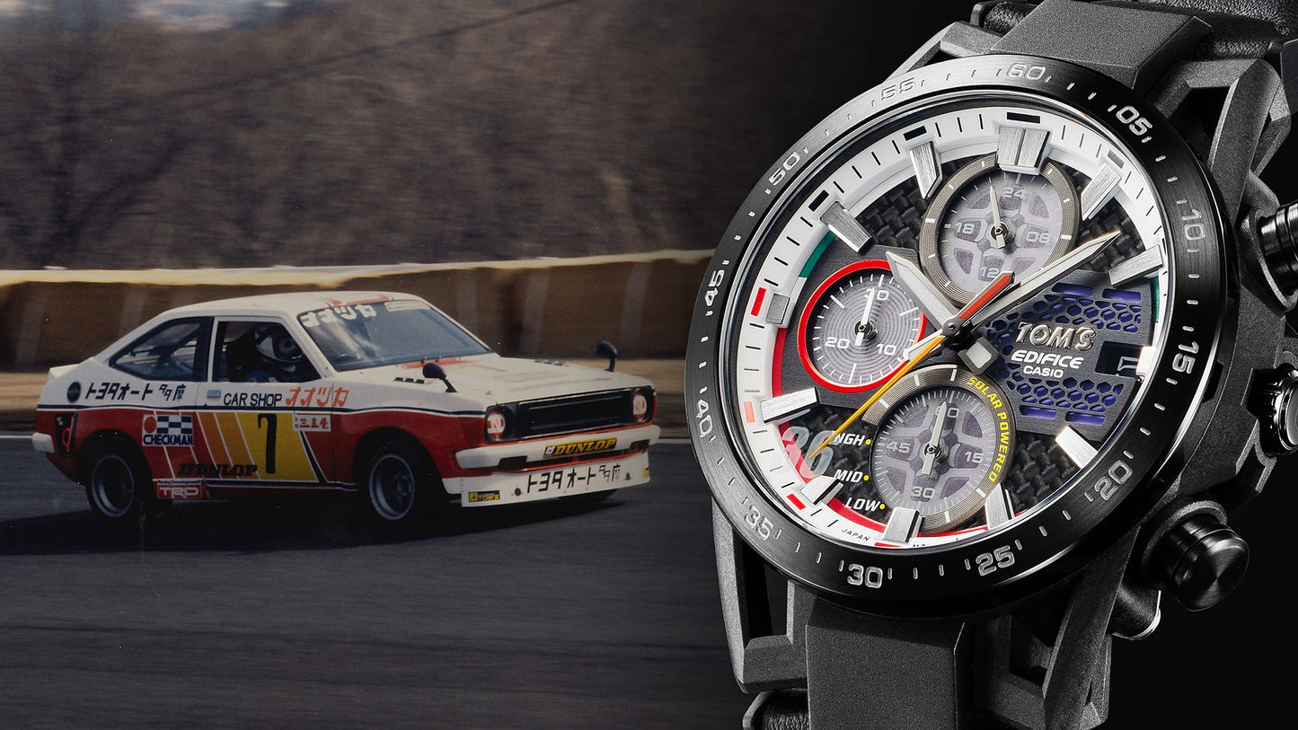 Casio EDIFICE EFS-S641TMS-1AJR TOM'S 50th Anniversary Edition — Solar Sapphire Glass Leather Band