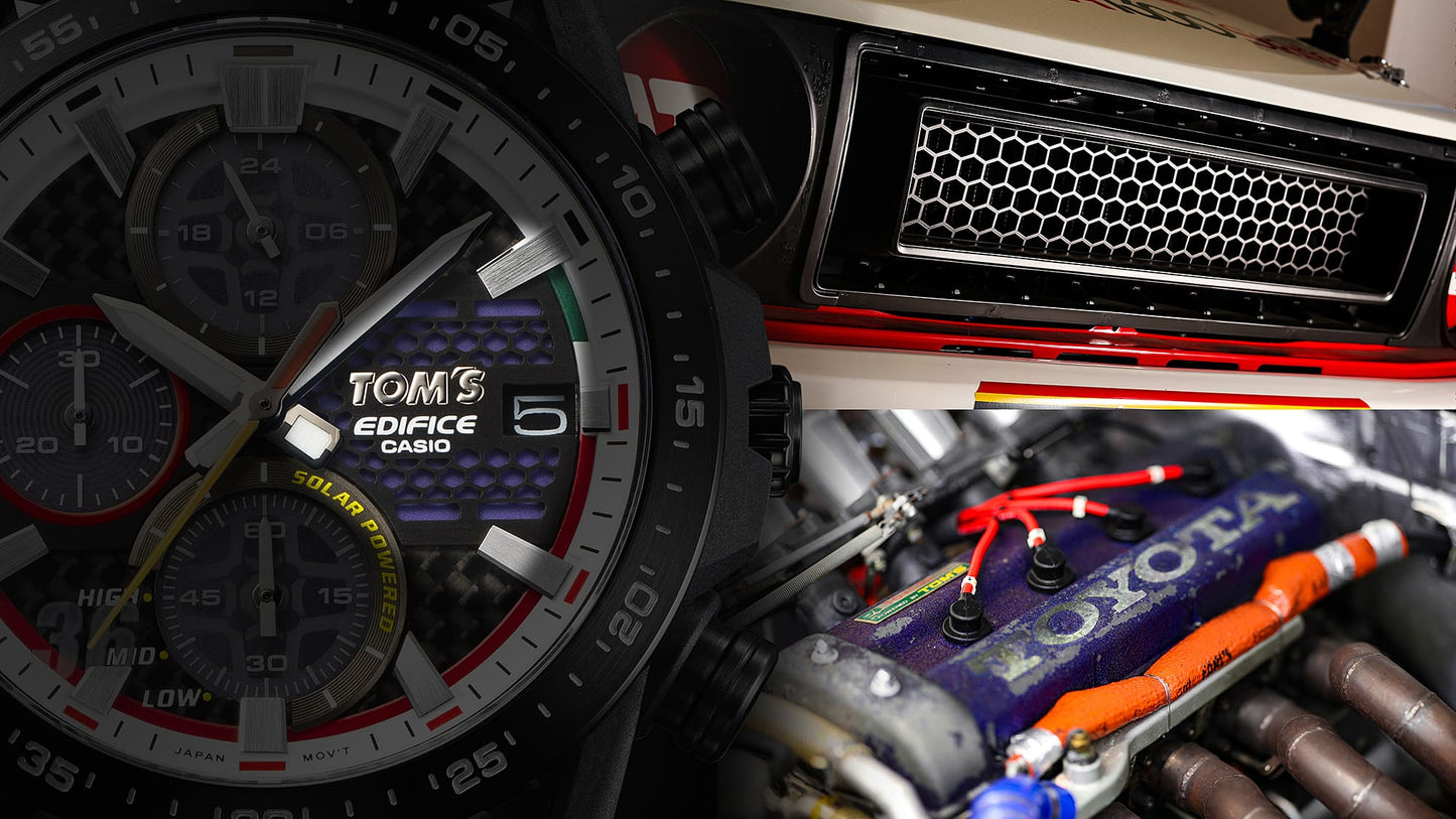 Casio EDIFICE EFS-S641TMS-1AJR TOM'S 50th Anniversary Edition — Solar Sapphire Glass Leather Band