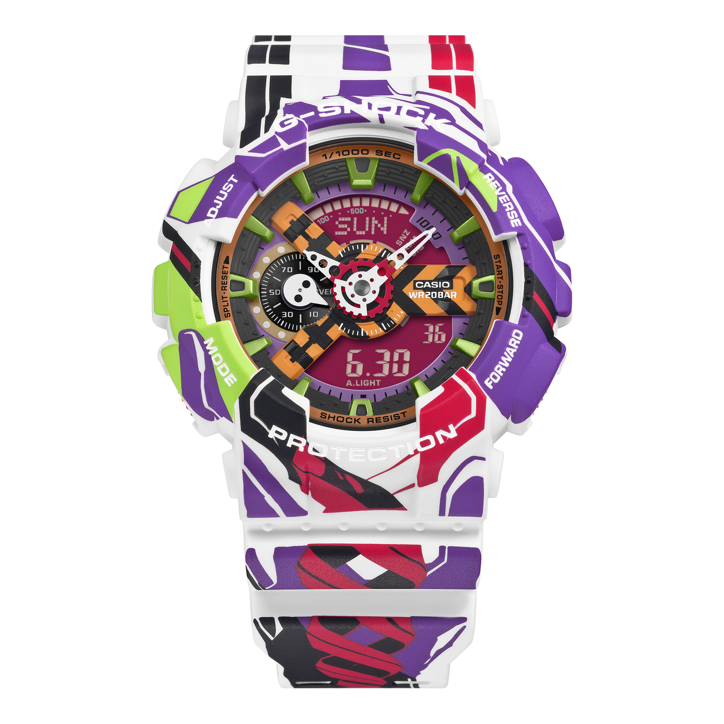 Casio G-SHOCK GA-110EVA30-7AJR Evangelion 30th Anniversary Collaboration — Analog-Digital Shock Resistant
