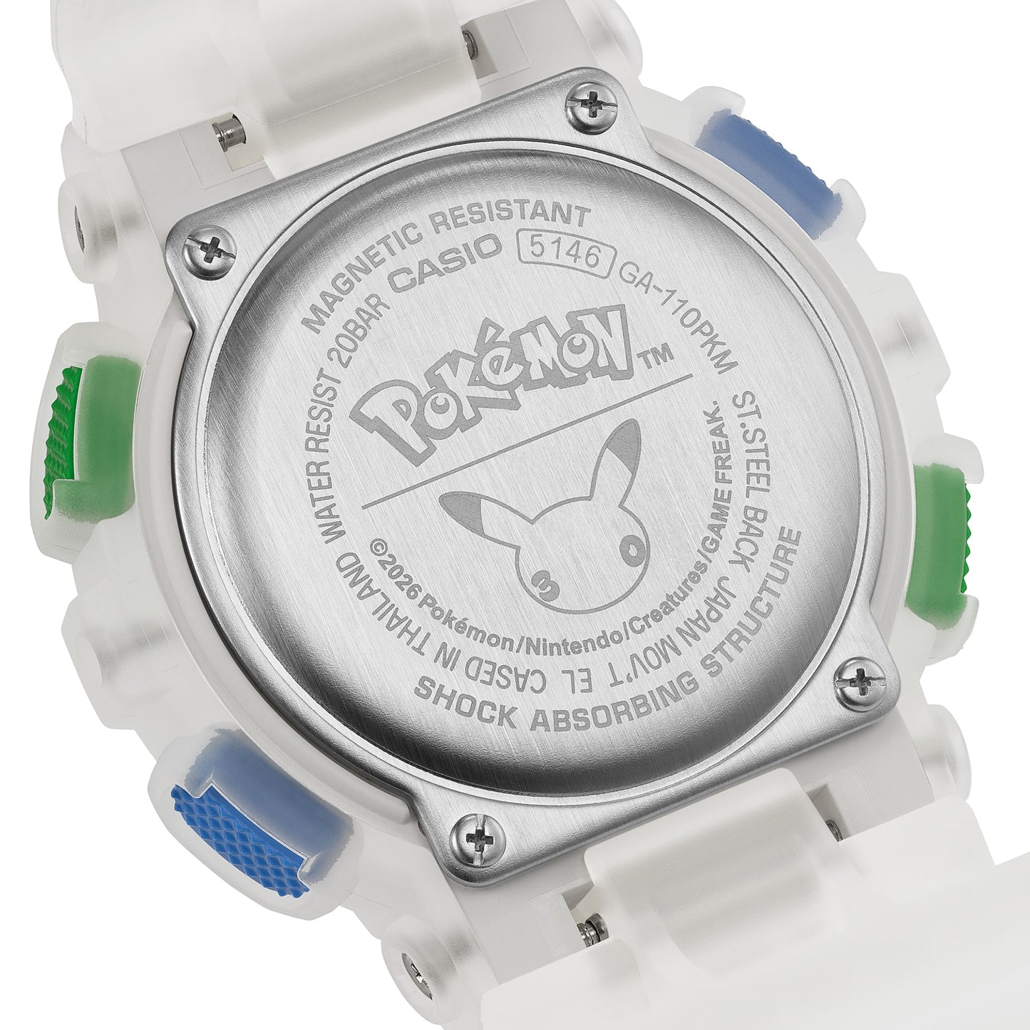 Casio G-SHOCK GA-110PKM-7AJR Pokémon 30th Anniversary Collaboration — Analog-Digital Shock Resistant