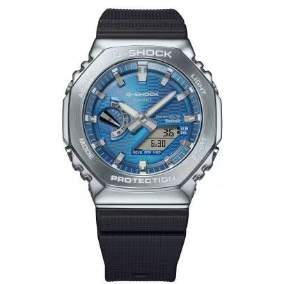 Casio G-SHOCK GBM-2100A-2BJF — Blue Dial Metal Bezel Bluetooth Tough Solar