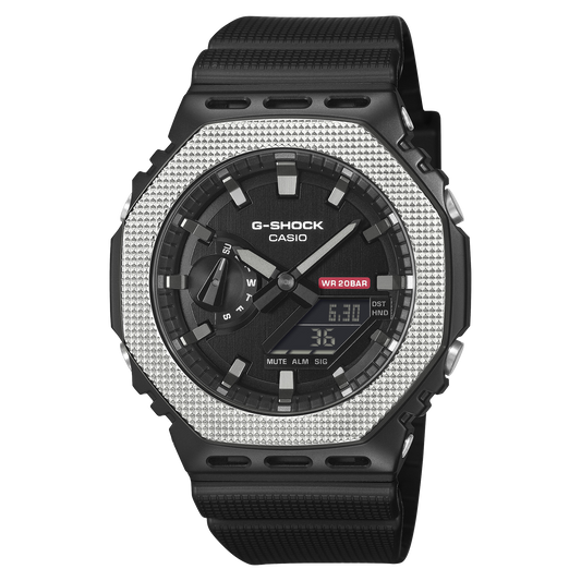 Casio G-SHOCK GM-2100BM-1AJF Metal Covered — Black IP Bezel Shock Resistant Mineral Glass