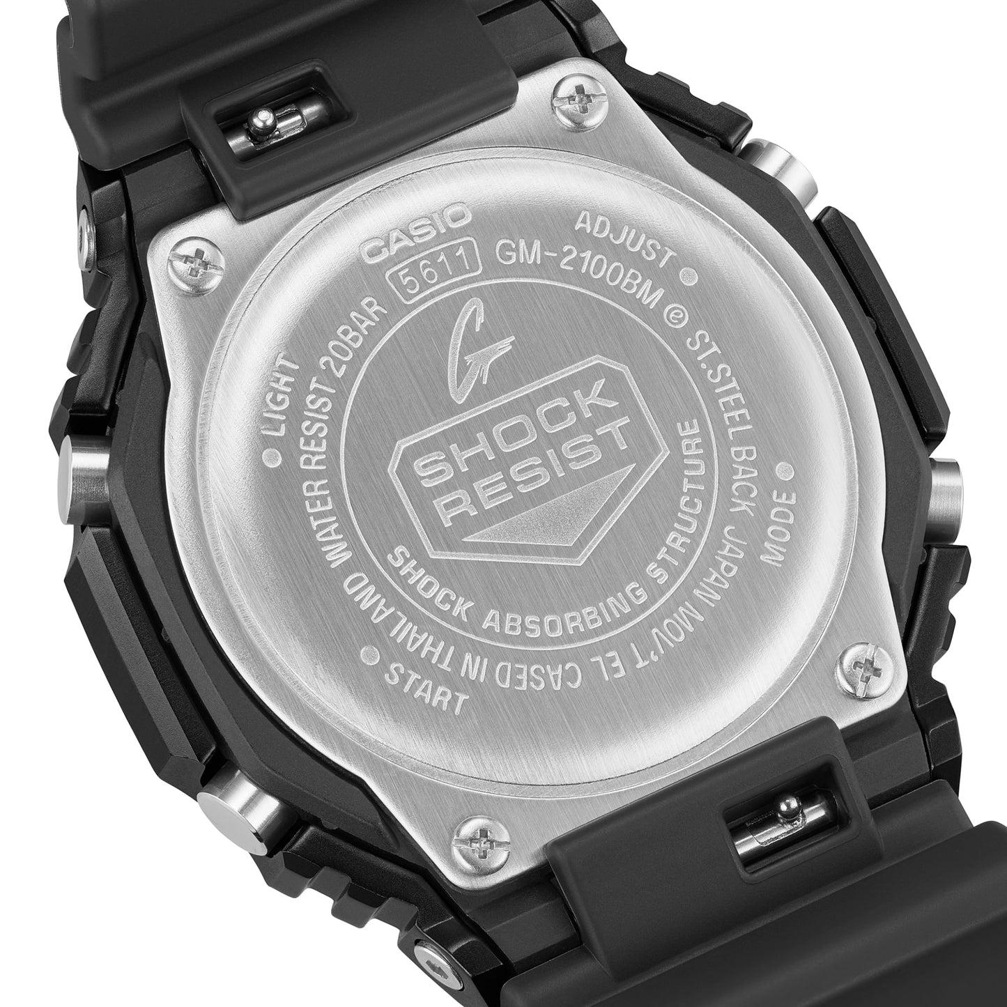 Casio G-SHOCK GM-2100BM-1AJF Metal Covered — Black IP Bezel Shock Resistant Mineral Glass