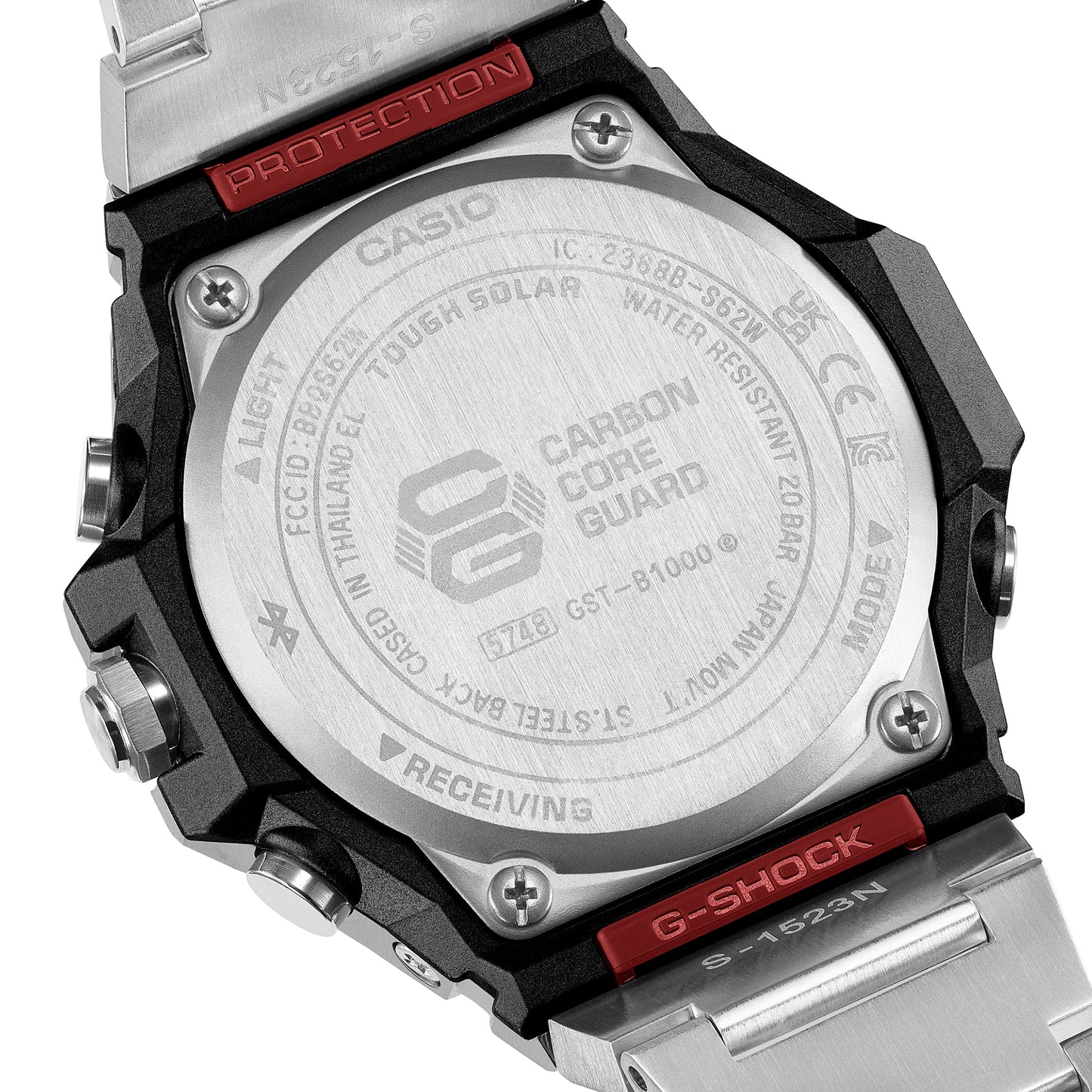 Casio G-STEEL GST-B1000D-1AJF SLEEK STYLE — Bluetooth Tough Solar Metal Band