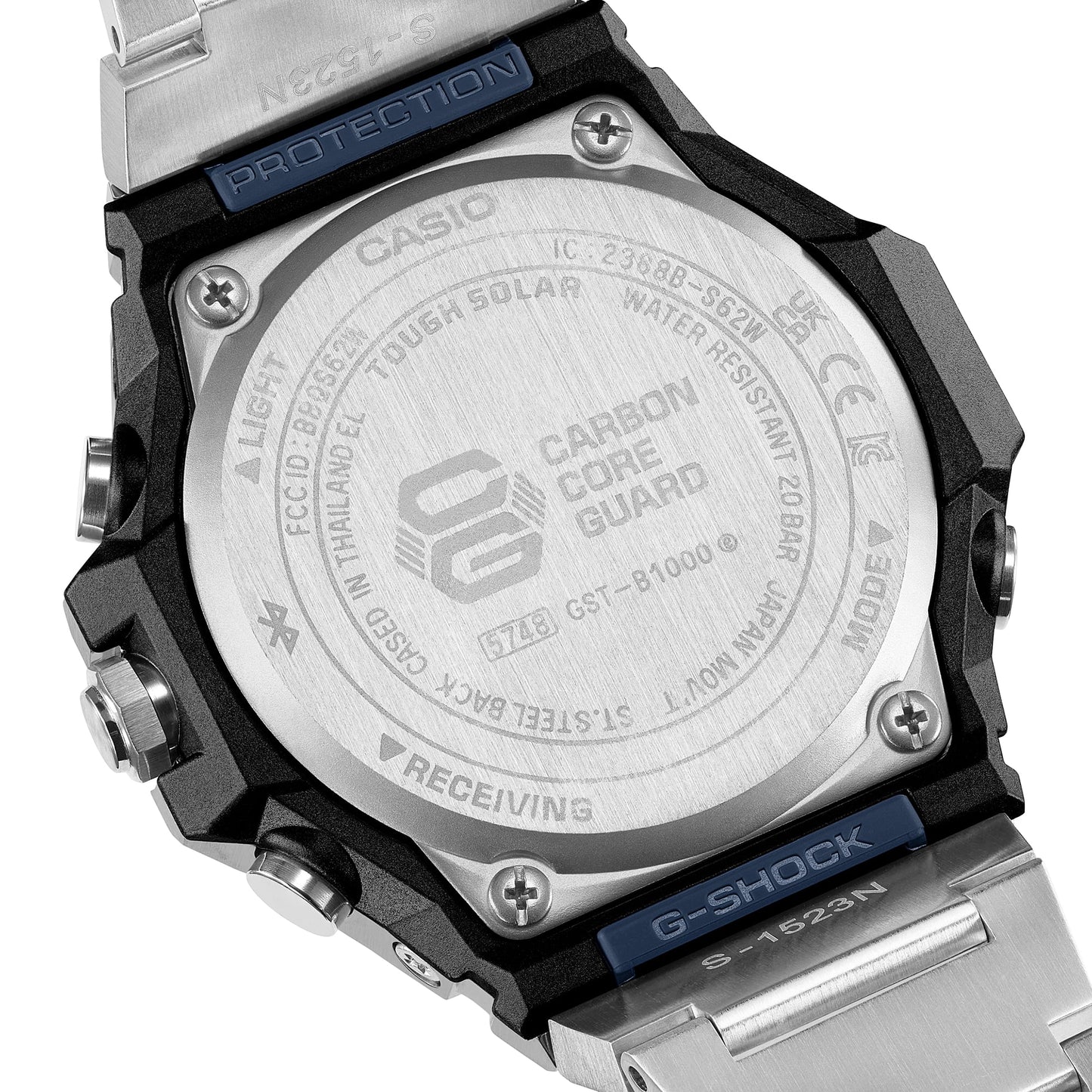 Casio G-STEEL GST-B1000D-2AJF SLEEK STYLE — Bluetooth Tough Solar Metal Band