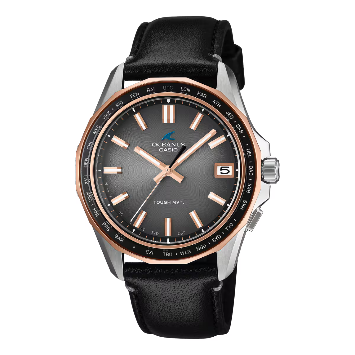 Casio OCEANUS OCW-S400RL-8AJR Manta S400 — Bluetooth Multi-Band 6 Tough Solar Titanium Leather (Limited 300)