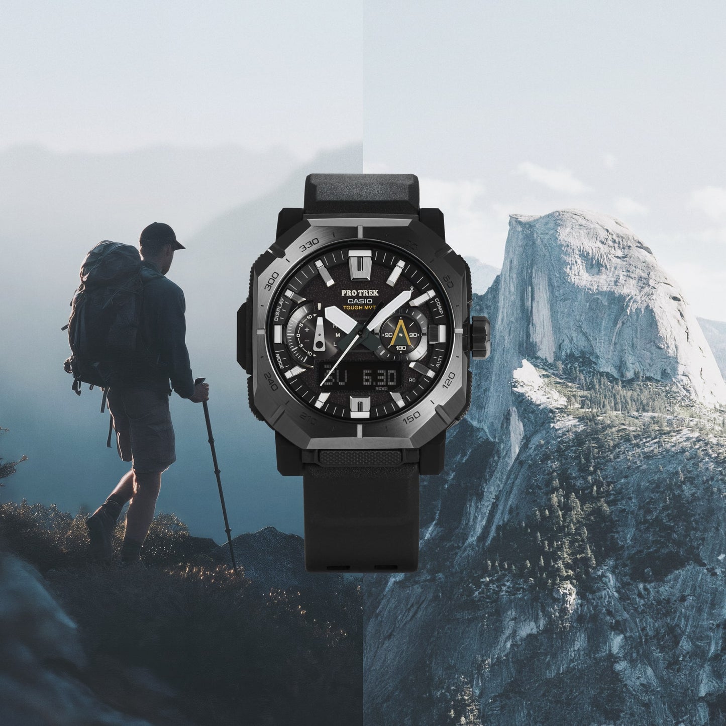 Casio PRO TREK PRW-B1000-1JF Climber Line — Triple Sensor Multi-Band 6 Bluetooth Tough Solar